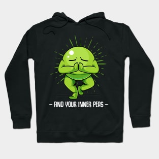 Peas - Find Your Inner Peas - Funny Vegetable Pun Hoodie